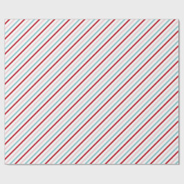 Papel De Regalo Sweet Candy Stripe Red Pink Blue Holiday/Bday 