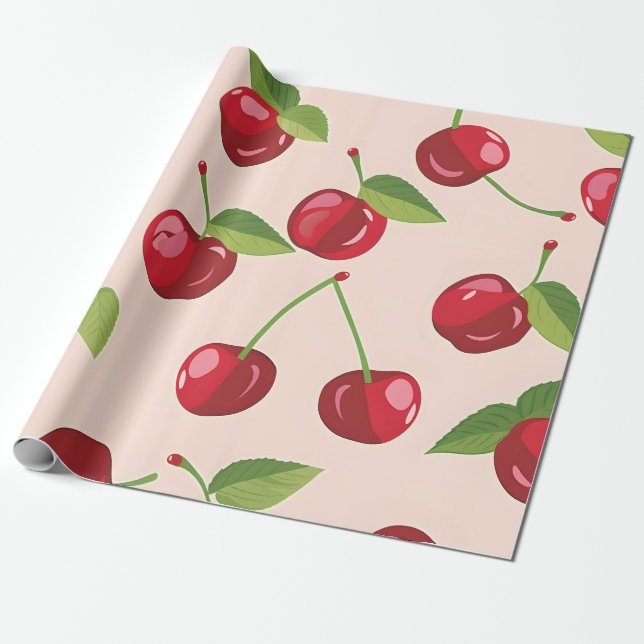 Papel De Regalo Sweet Cherry Delight (Desenrollado)