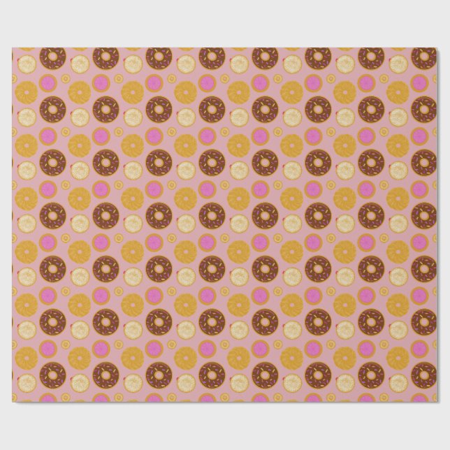 Papel De Regalo Sweet Donuts Wrapping Paper (Superficie plana)
