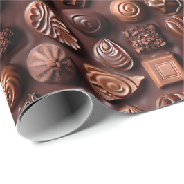 Papel De Regalo Sweet Milk Brown Birthday Chocolate Wrapping Paper