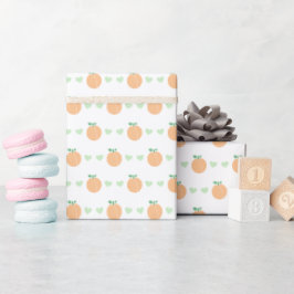 Papel De Regalo Sweet Peach Elegant Baby Shower