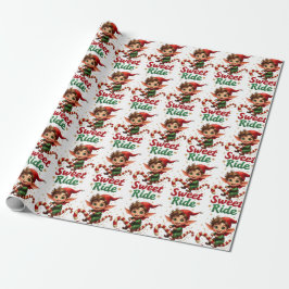 Papel De Regalo Sweet Ride Elf Christmas Wrapping Paper
