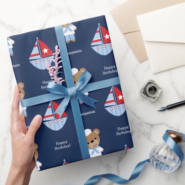 Papel De Regalo Sweet Sailor Bear (Regalar)