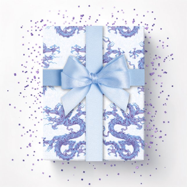 Papel De Regalo Swirling Dragon in Blue and Purple (Subido por el creador)