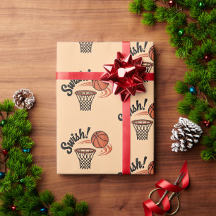 Papel De Regalo Swish Slam Dunk: Estilo de Baloncesto Retro