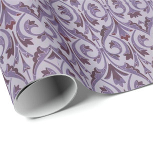 Papel De Regalo Swiveau Purple Art Nouveau