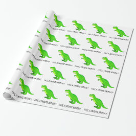 Papel De Regalo T-Rex Dinomite