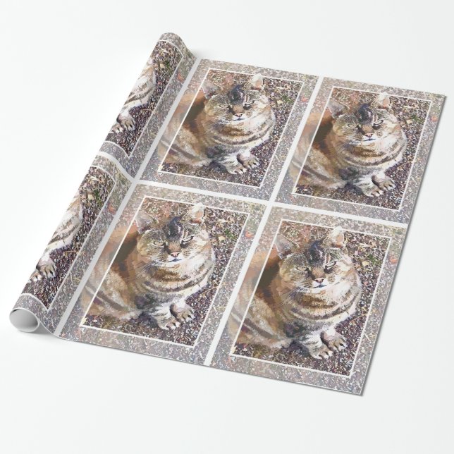 PAPEL DE REGALO TABBY CAT (Desenrollado)