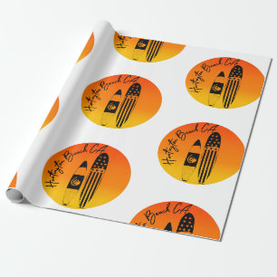 Papel De Regalo Tablas de surf y puestas de sol de Huntington Beac