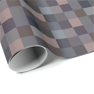 Papel De Regalo Tablero de ajedrez de color gris