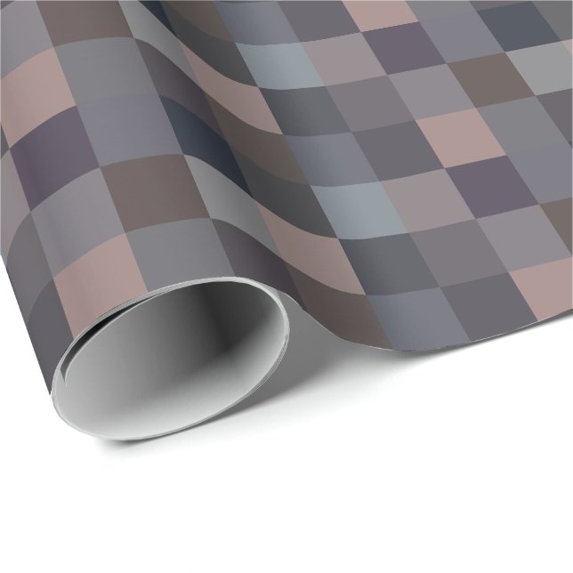 Papel De Regalo Tablero de ajedrez de color gris (Esquina del rollo)