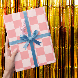 Papel De Regalo Tablero de cheques rosa