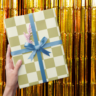 Papel De Regalo Tablero oscuro de caqui y beige