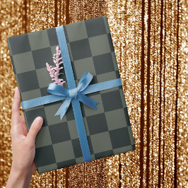 Papel De Regalo Tablero verde oscuro