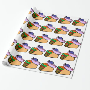 Papel De Regalo Taco de uso de sombrero