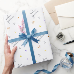 Papel De Regalo Tal Gemini (colores retro)