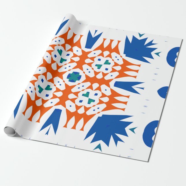Papel De Regalo Talavera mexicana ornamental tradicional. Dibujo d (Desenrollado)