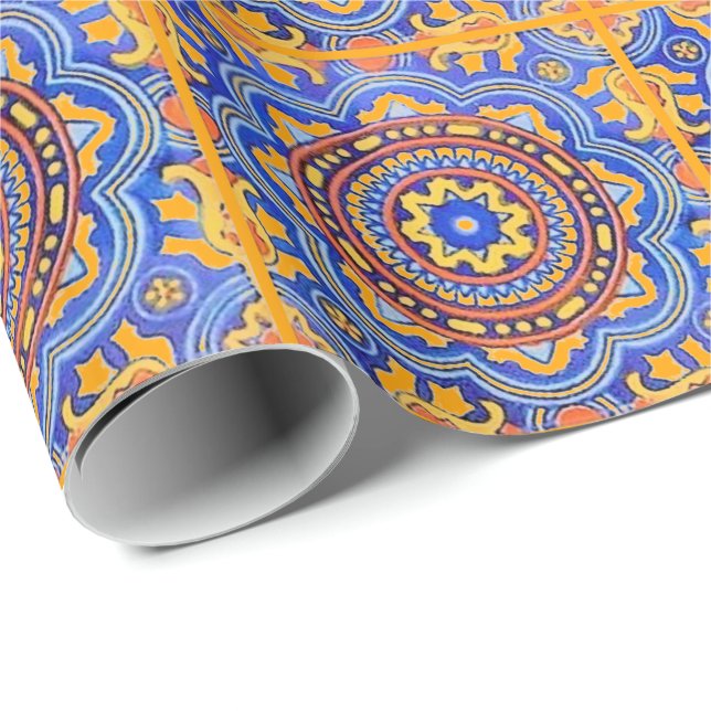 Papel De Regalo Talavera Tile (Esquina del rollo)