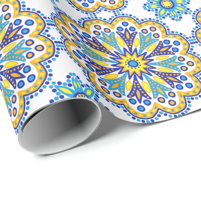 Papel De Regalo Talavera Tile (Esquina del rollo)