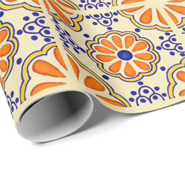 Papel De Regalo Talavera Tile (Esquina del rollo)