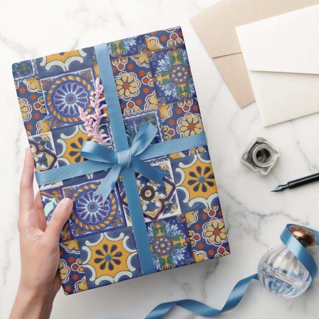 Papel De Regalo Talavera Tiles mexicana (Regalar)