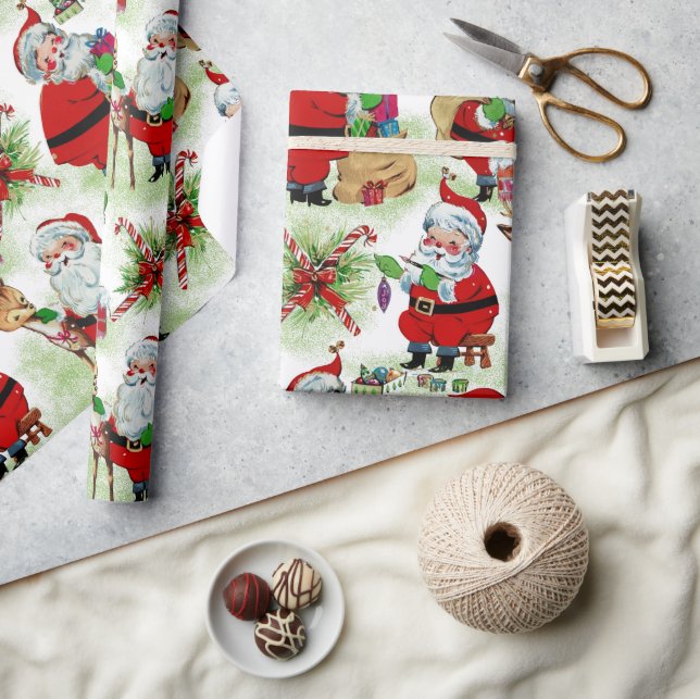 Papel De Regalo Taller Antiguo de Santa (Artesanía)