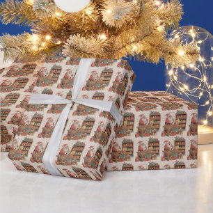 Papel De Regalo Taller de Juguetes de Santa