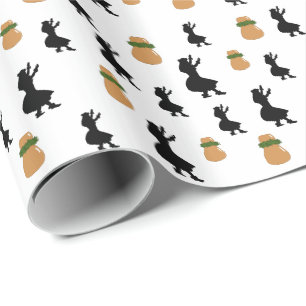 Papel De Regalo Tambor Ipu de la calabaza del chica de Hula del