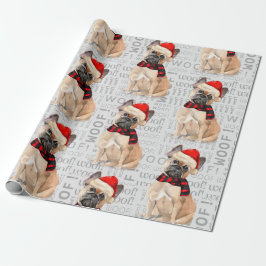 Papel De Regalo Tan Navidades de Bulldog francés por amantes del p