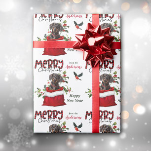 Papel De Regalo Tan negro perro dachshund en bolsa de regalo para