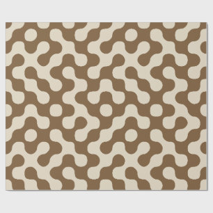 Papel De Regalo Tan y marrón puntos geométricos modernos de mediad