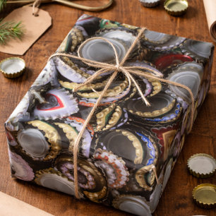 Papel De Regalo Tapa de botella patrón amante de la cerveza genial