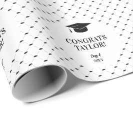 Papel De Regalo Tapa de Graduación Elegante Personalizada