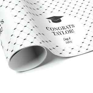 Papel De Regalo Tapa de Graduación Elegante Personalizada