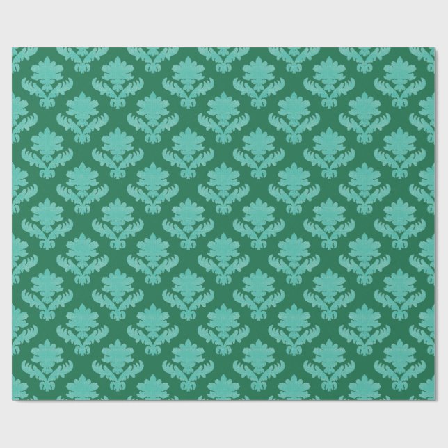 Papel De Regalo Tapiz Francés Verde Menta  (Superficie plana)