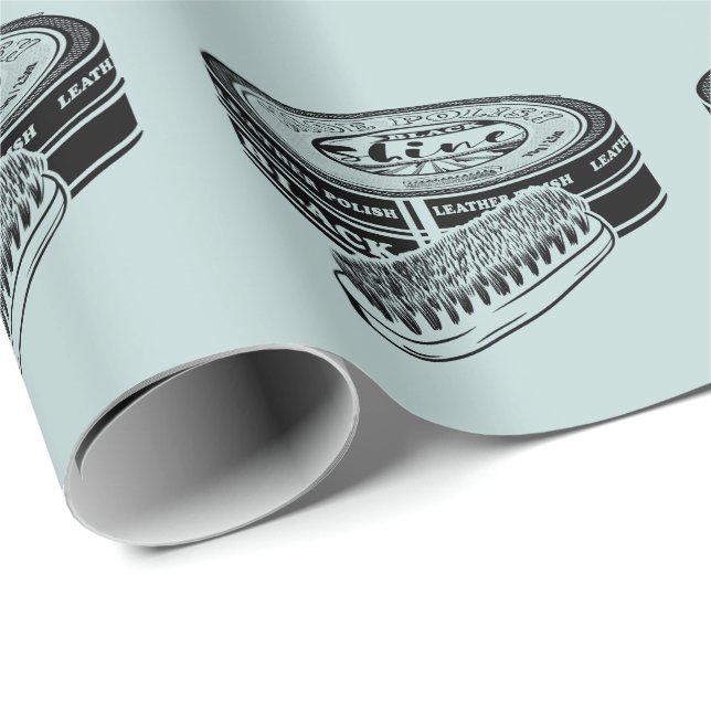 Papel De Regalo Tapón de esmalte de zapatos negros (Esquina del rollo)