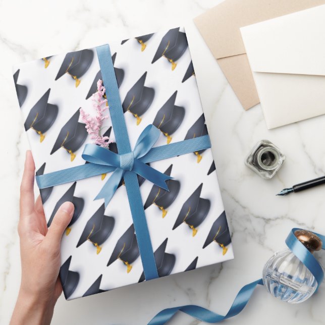 Papel De Regalo Tapón de graduación azul (Regalar)