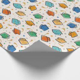 Papel De Regalo Tapón de graduación colorido y suave sobre la crem