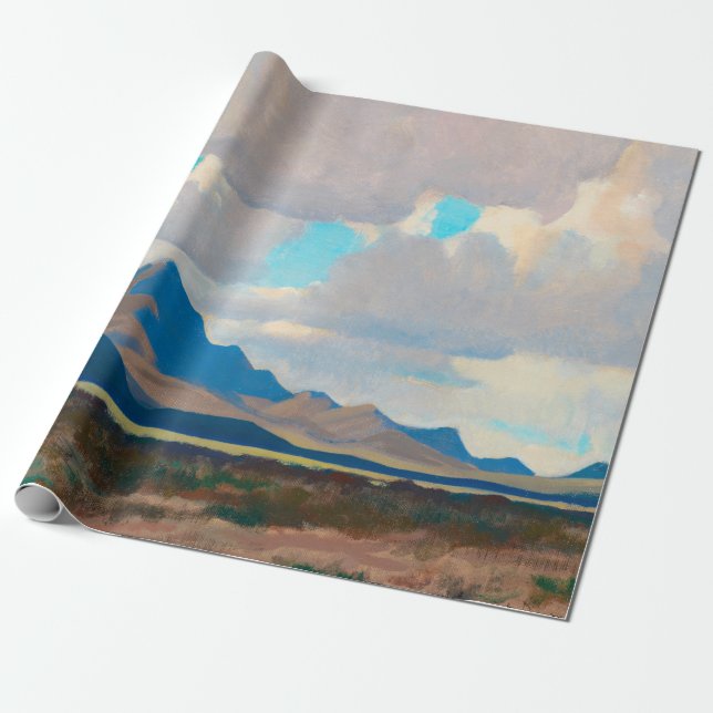 Papel De Regalo Tarde de Febrero, Montañas Tucson, por Dixon (Desenrollado)
