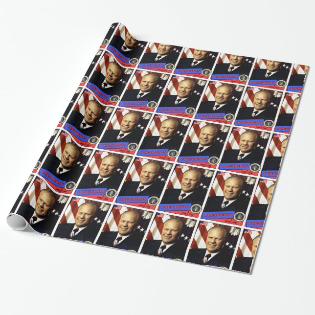 Papel De Regalo Tarjeta de béisbol de Gerald Ford (Desenrollado)