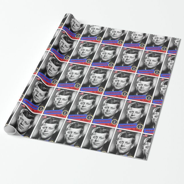 Papel De Regalo Tarjeta de béisbol de John F. Kennedy (Desenrollado)