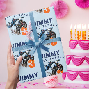 Papel De Regalo Tarjeta de cumpleaños para fiesta de bicicleta de 
