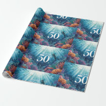 Tarjeta de cumpleaños submarina para 50 cumpleaños