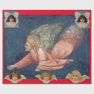 Papel De Regalo Tarjeta de felicitación plegada FLYING ANGEL