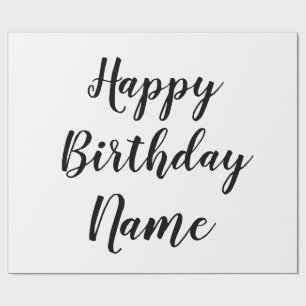 Papel De Regalo tarjeta de feliz cumpleaños minimalista simple agr