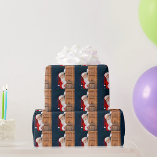 Papel De Regalo Tarjeta de Feliz Navidad Nombre de Santa