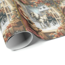 Papel De Regalo Tarjeta de Navidad Rústica Victoriana