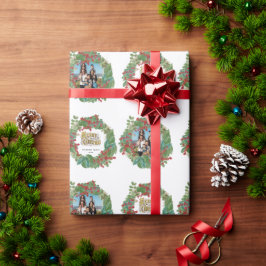 Papel De Regalo Tarjeta navideña navidad con foto familiar