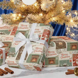 Papel De Regalo Tarjetas postales antiguas y saludos navideños