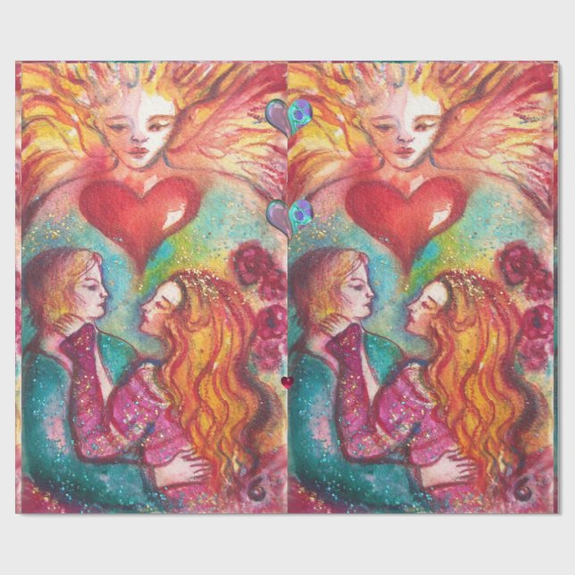 Papel De Regalo TAROS DE SOMBRAS PERDIDAS, AMANTES El día de San V (Superficie plana)